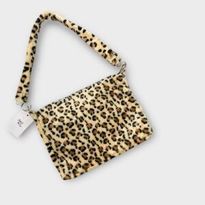 NWT Princess Polly Moment Cheetah Fuzzy Bag